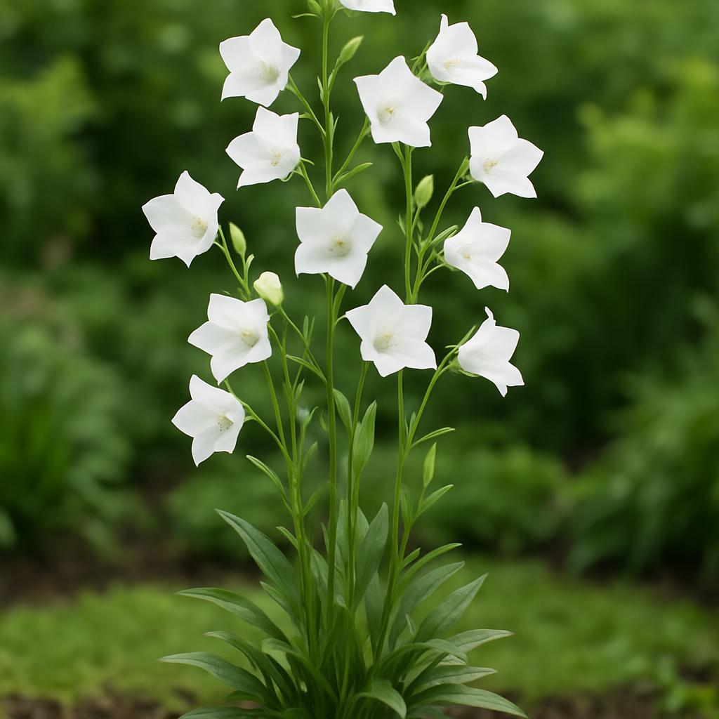Pfirsichblatt-Glockenblume Weiß